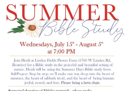 Summer Bible Study: Bible and Blooms