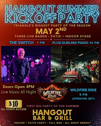 Hangout Summer Kickoff Party - Live Bands + Dueling Pianos (Cary, NC)