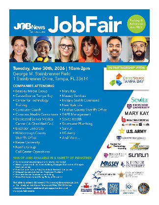 TAMPA JOB FAIR - TOP Local Companies Hiring  for 100s of JOBS
