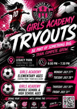 Santa Fe Soccer Alliance Girls Academy Tryouts