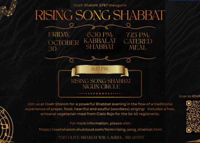 Oseh Shalom 5787 Inaugural Rising Song Shabbat