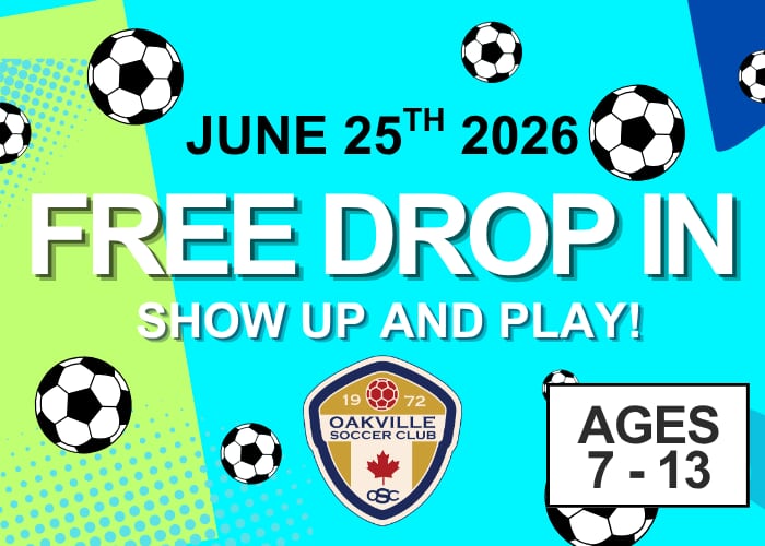 Oakville Soccer Club FREE Drop-In Soccer