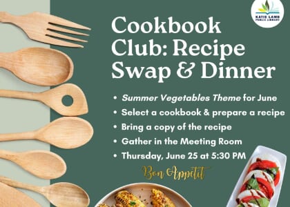 June 2026 Cookbook Club: Recipe Swap & Dinner