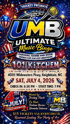 ULTIMATE MUSIC BINGO - JULY 4th EDITION