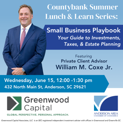 Countybank Summer Lunch & Learn Series: Small Business Playbook: Your Guide to Investments, Taxes