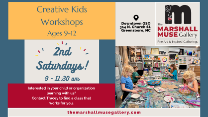 Creative Kids Workshops - Ages 9-12 - Second Saturday of the Month