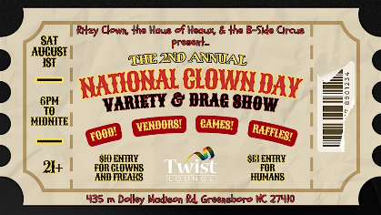 2nd Annual National Clown Day Variety & Drag Show @ Twist Lounge