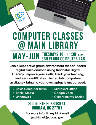 Tuesday Computer Class @ Main