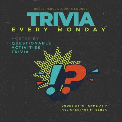 Berea's Monday Trivia at Rebel
