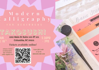 Modern Calligraphy for Beginners at Takosushi