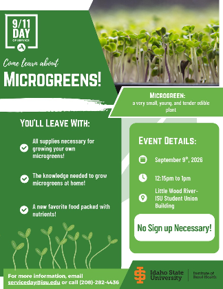 ISU's 9/11 Day of Service: Microgreens Class