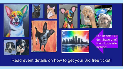Paint your pet @ PGJ (Buy 2 tickets and get a 3rd free!)