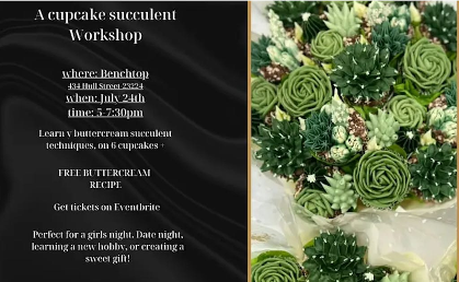 Succulent Cupcake Class