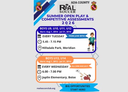 SUMMER OPEN PLAY & COMPETITIVE ASSESSMENTS 2026