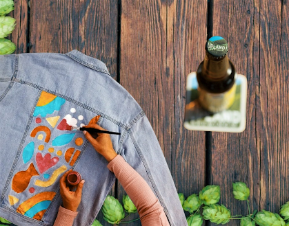 Upland Brewing: Back 2 Skewl Denim Painting