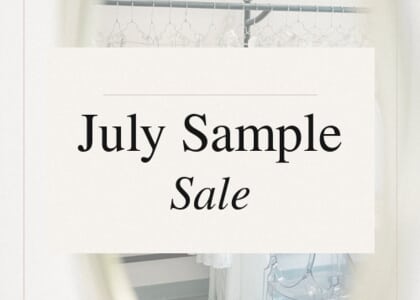 July Sample Sale at J. Andrews Bridal