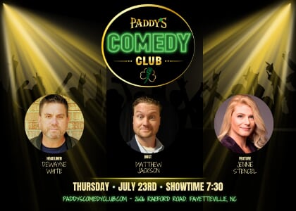 Paddy's Comedy Club presents Dewayne White and Jennie Stencel