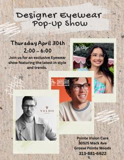 Pointe Vision Care: Designer Eyewear Pop-Up Show