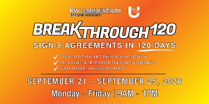 BREAKTHROUGH 120: Sign 9 Agreements in 120 Days | KW Commonwealth