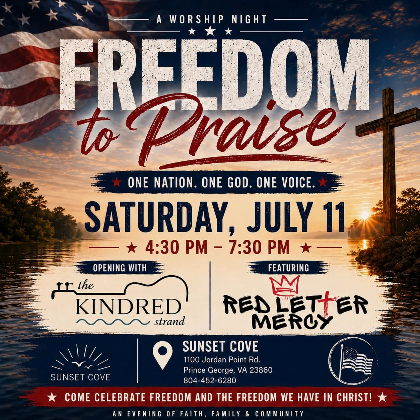 Freedom to Praise: A Free Community Worship Night at Sunset Cove