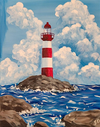 Lighthouse On The Rocks