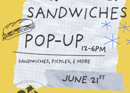 Oh! Sandwiches Pop UP at Benchtop