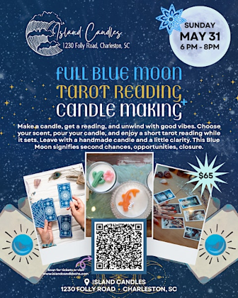 Full Moon Party @Island Candles with Tarot Card readings