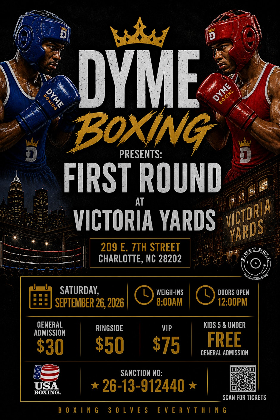 Dyme Boxing Presents First Round at Victoria Yards