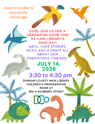 GRROAR! It's the Main Library's Dino-Day!