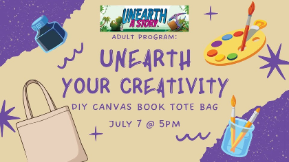 Adult Program: Unearth Your Creativity - DIY Canvas Book Tote Bag
