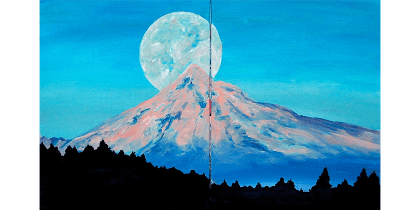 Moonlit Mountain Glow - Paint and Sip in Indianapolis | Classpop!™