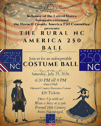 Cornelius Harnett Rural North Carolina America 250 Ball