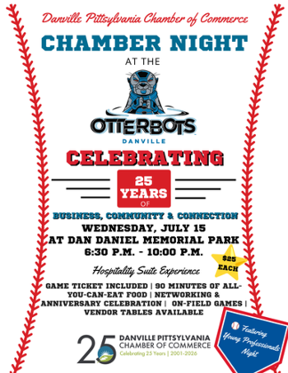 Chamber Night at the Danville Otterbots- Celebrating 25 Years of Business, Community & Connection