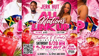 All Nations Link Up Pink & White Edition at Jerk Hut Tampa