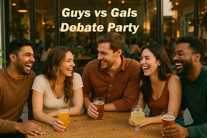 Guys Vs. Gals Debate + Month's End Celebration Dinner Party