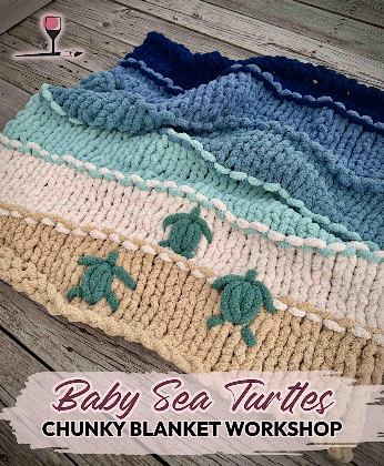 New* Baby Sea Turtle Chunky Blanket Workshop