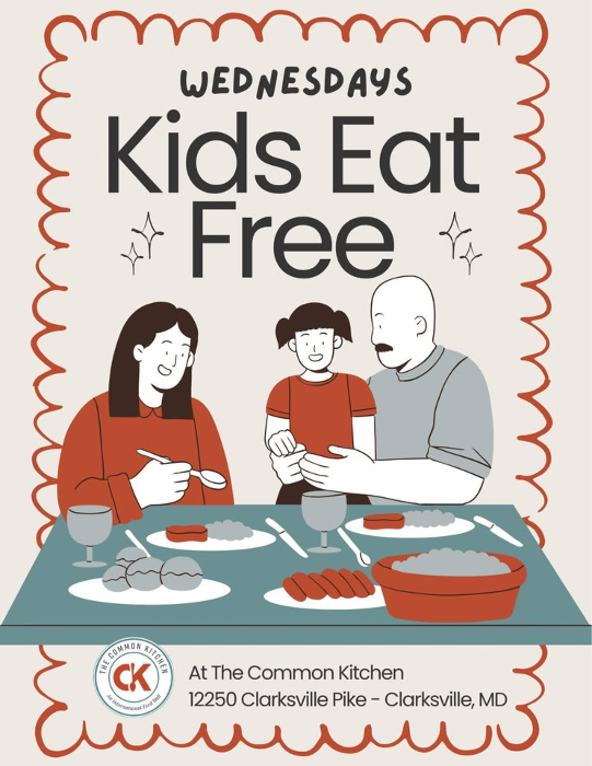 ‍ ‍ ‍ ✨ Kids Eat Free Wednesdays at The Common Kitchen ✨ ️