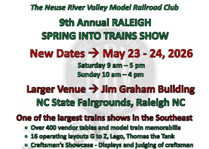 Neuse River Valley Model Railroad Club's Spring Into Trains Show and Sale
