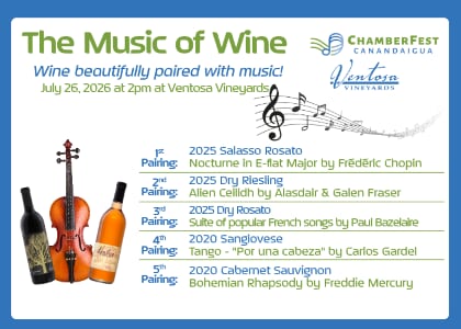 Music of Wine: pairing of Ventosa Vineyards wine with chamber music