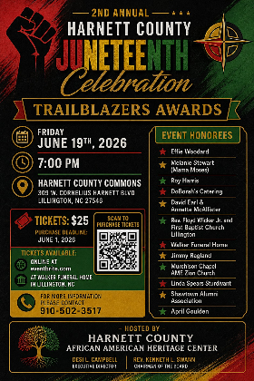 2026 Harnett County Juneteenth Trailblazers Awards
