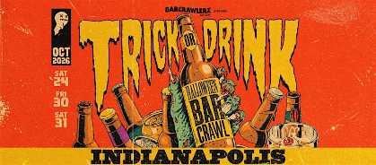 Trick or Drink: Indianapolis Halloween Bar Crawl (3 Days)