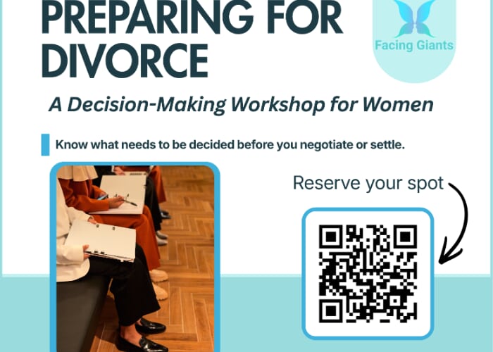 Flyer or photo for Preparing for Divorce: A Decision-Making Workshop for Women