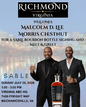 Morris Chestnut & Malcolm D. Lee SABLE Bourbon Bottle Signing