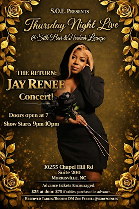 S.O.E. Presents THE RETURN: JAY RENEE Concert