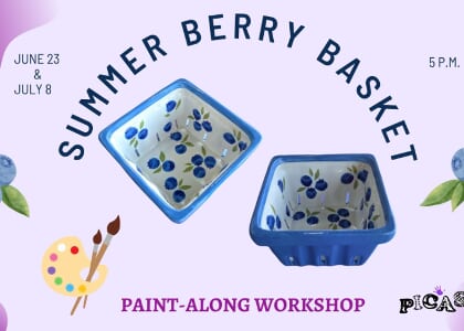 Summer Berry Basket Pottery Paint-Along