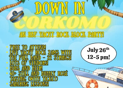 Way Down in Corkomo - an RBF Yacht Rock Block Party!