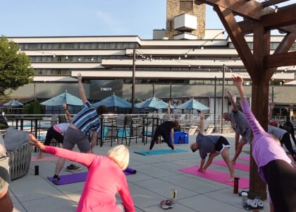 Poolside Yoga