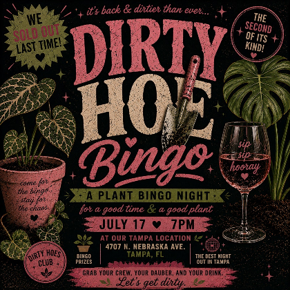 DIRTY HOE BINGO - PLANT BINGO