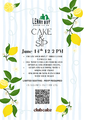 Club Cake x Lenny Boy Cake & Sip