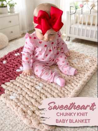 Chunky Knit Baby  Blanket